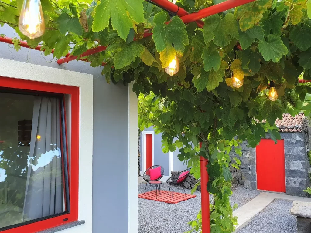 Vacation Homes in Pico casinha de nesquim backyard