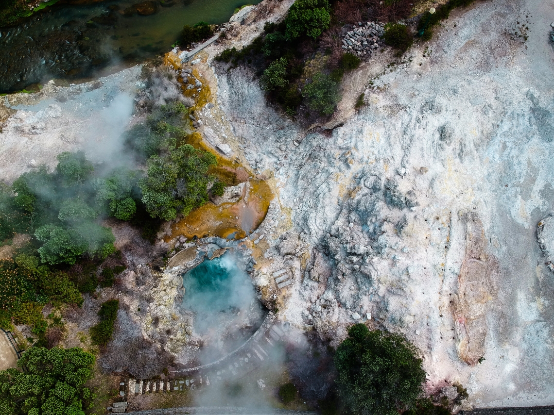 Furnas calderas in São Miguel, one of the best areas for hot springs, nature, and tranquility