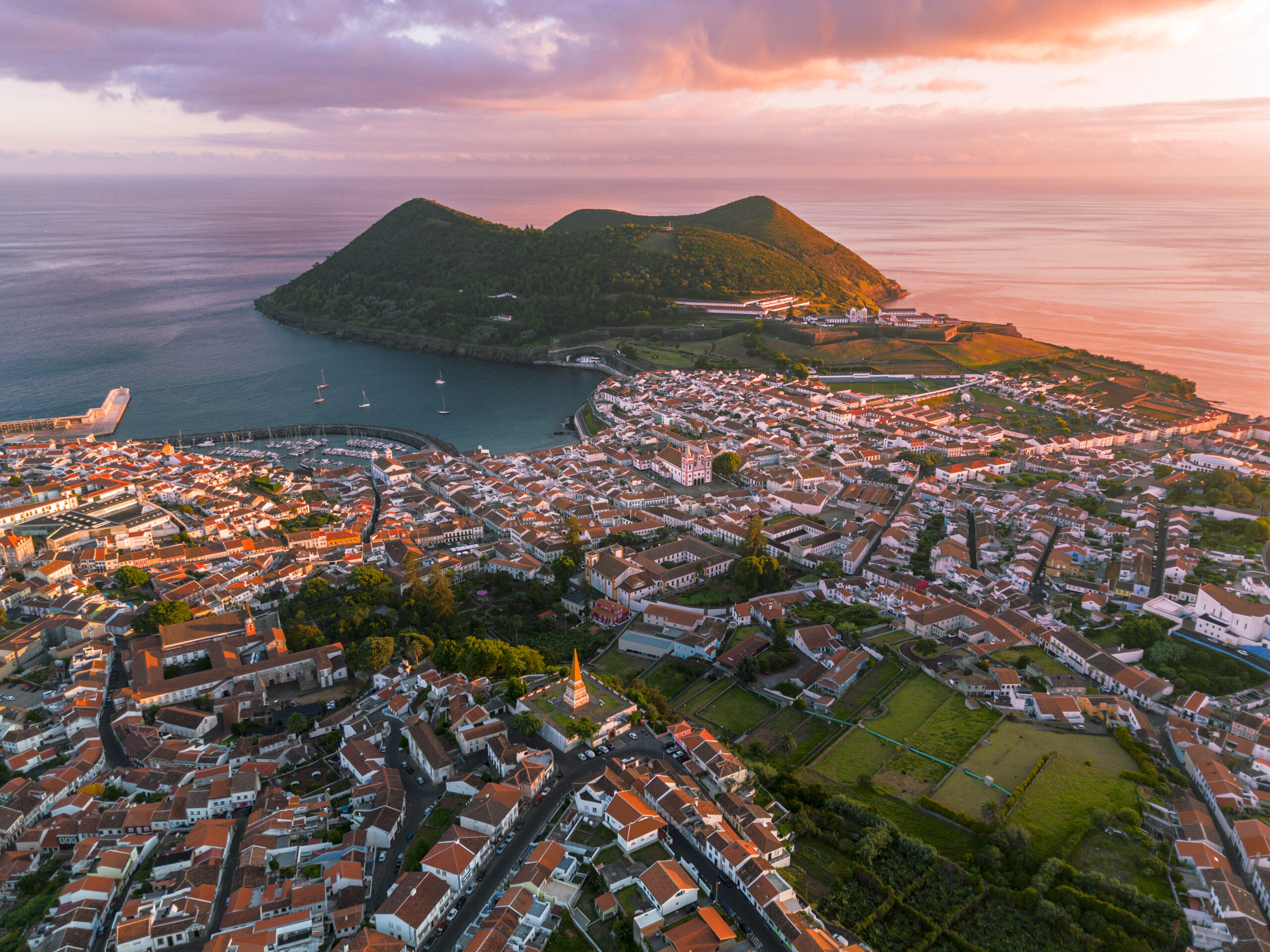 Angra do Heroísmo and Monte Brasil on Terceira Island
